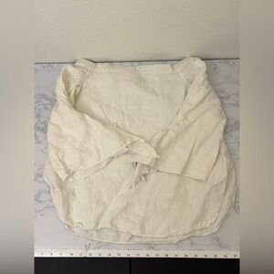Laju Los Angeles 100% linen off shoulder top size Medium Cream White Blouse​